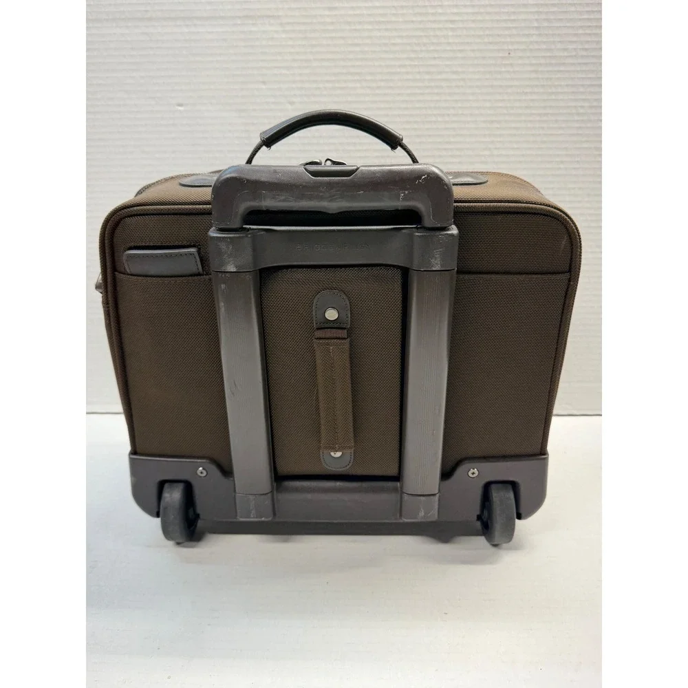 Briggs & Riley Commuter Suitcase Brown Extendable Handle U214-18 Rolling Luggage